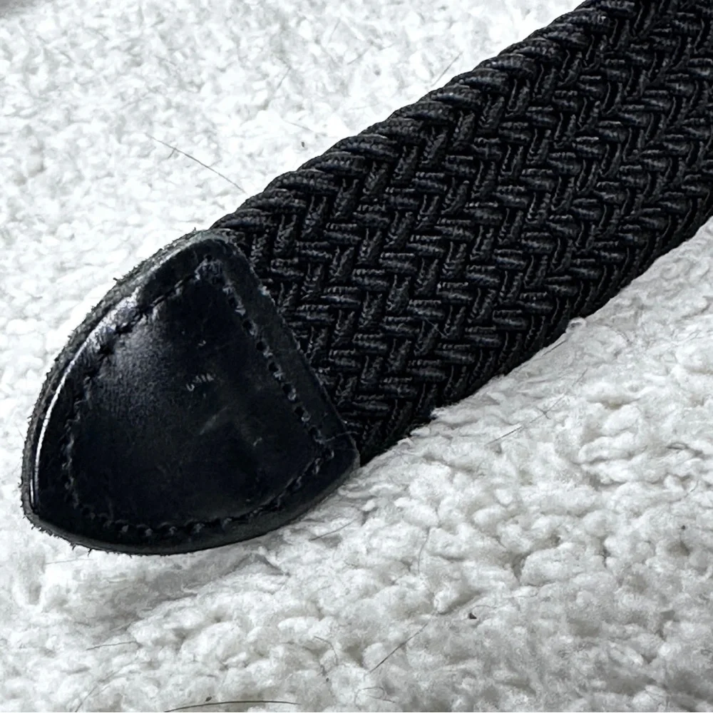 Dockers Men’s Black adjustable Braided Stretchy Woven Fabric Belt, 38